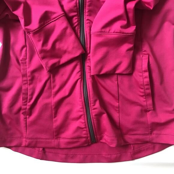 Under Armour All Seasons Gear Pink Track Jacket Mock Neck Size M Semi Fitted EUC - Picture 9 of 9